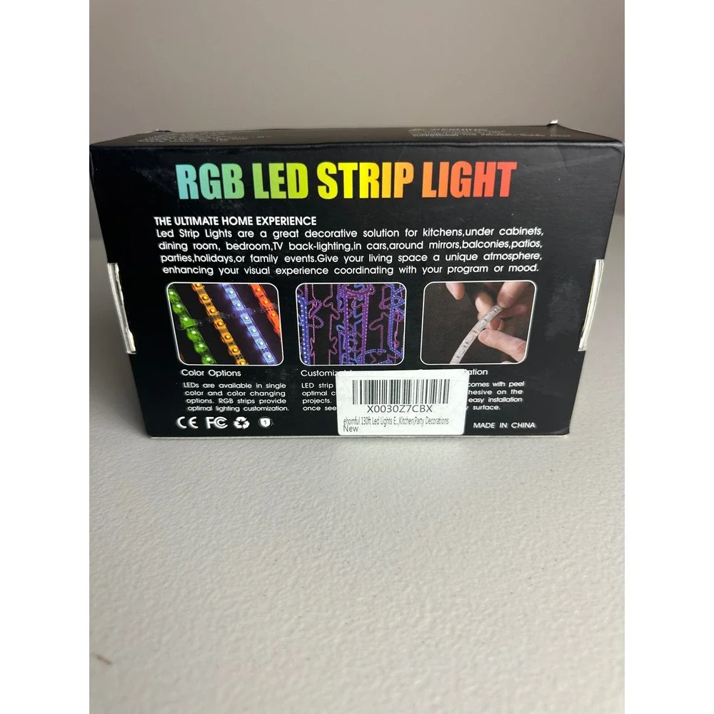RGB LED Strip Light 5050 Flexible Color Changing Ribbon Kit with Remote 24W